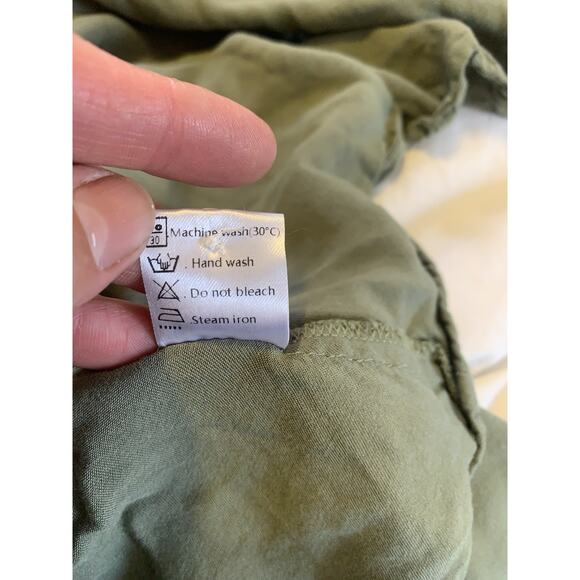 anrabess dress Olive dress fall Rayon bohemian aztec cottage core LG - Picture 4 of 5